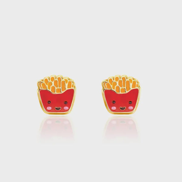 FRENCH FRY FRIENDS CUTIE STUD EARRINGS
