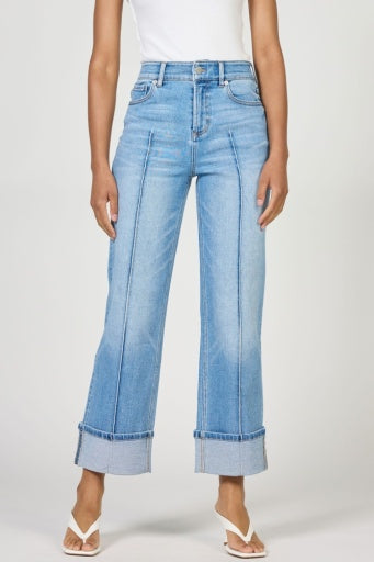 HOLLY HIGH RISE CUFFED HEM DENIM PANT