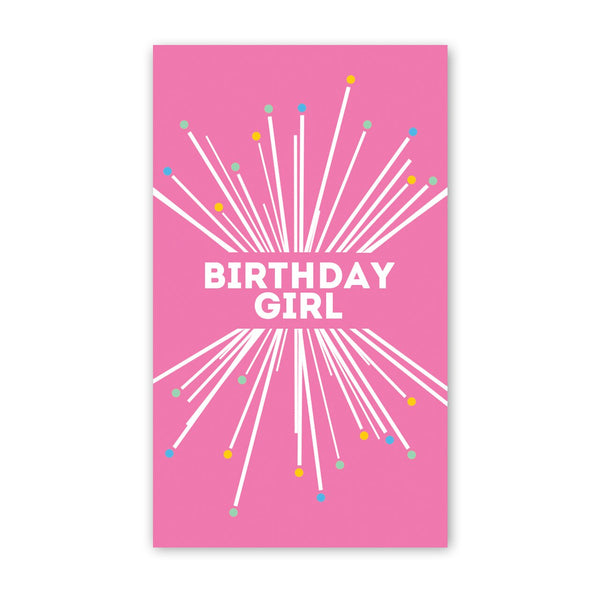 GIRL STARBURST ENCLOSURE CARD
