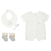 3PC SILVER DUCK SHORT ROMPER GIFT SET 1727