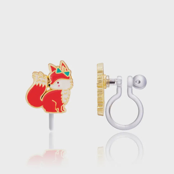CLIP ON CUTIE EARRINGS FANCY FOX