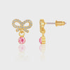 LITTLE LUXE DROP EARRINGS CRYSTAL BOW WITH CZ