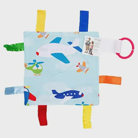 BABY JACK AIRPLANES AND HELICOPTER CRINKLE TAG SQUARE
