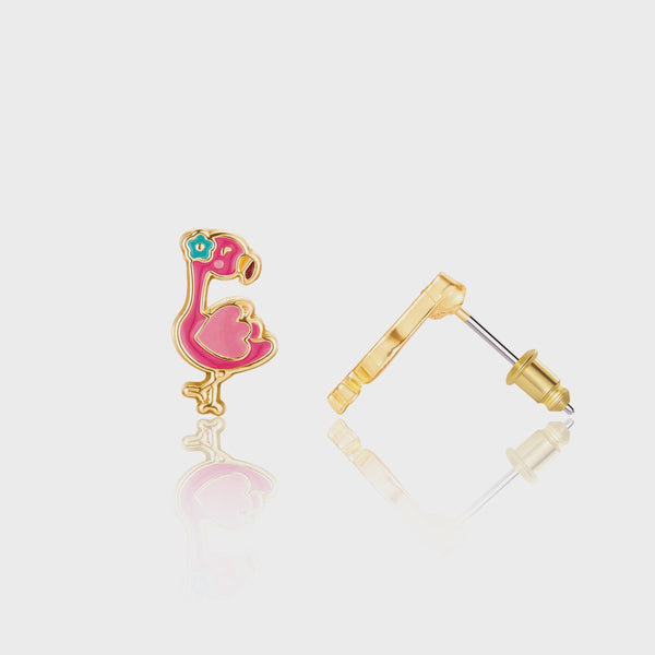 FANTASTIC FLAMINGO CUTIE STUD EARRINGS