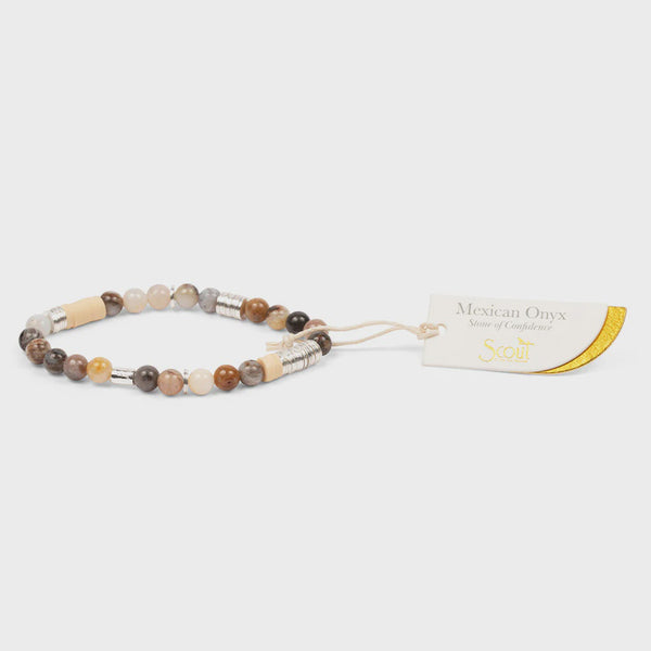 INTERMIX STONE STACKING BRACELET MEXICAN ONYX