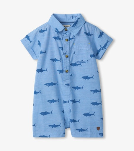 BABY SHARK WOVEN ROMPER