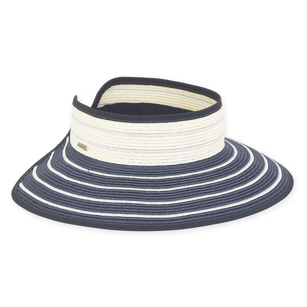 ROLL UP NAVY AND SILVER STRIPE WITH WHITE STRIPE BAND