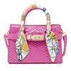 PATENT CROCODILE BUCKLE HOT PINK