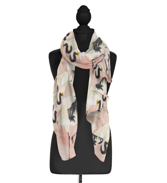 WOMENS PINK HERON SCARF