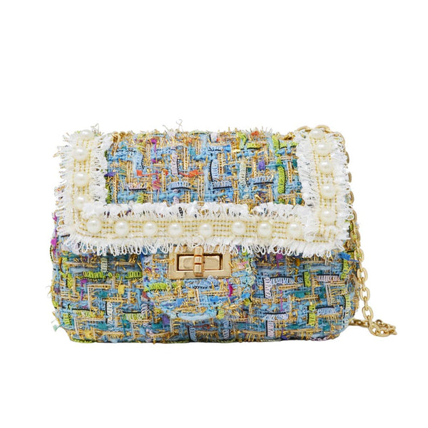 MINI PURSE TWEED WOVEN
