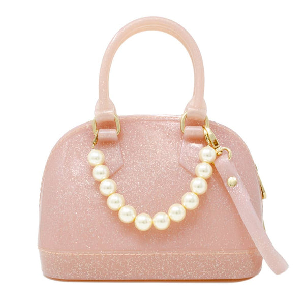 JELLY BOWLING CROSSBODY BAG GLITTER PINK