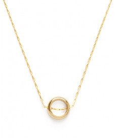 NECKLACE TINY GOLD RING