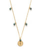 NECKLACE OUR LADY MEDALLION WITH BEADS TURQUOISE