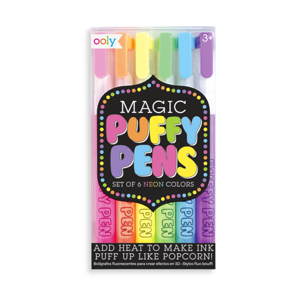 MAGIC NEON PUFFY PENS SET OF 6