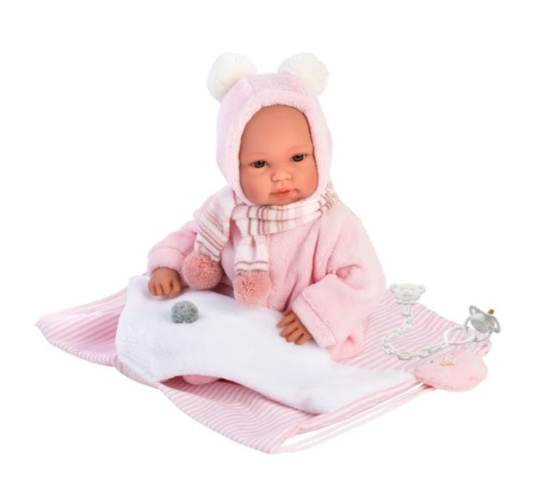 AMEILIA 14" CRYING NEWBORN DOLL WITH CARRIER