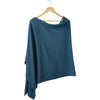 TEAL SOLID COTTON PONCHO
