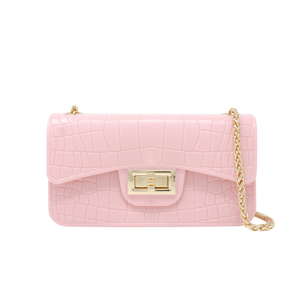 CLASSIC JELLY CROCODILE BAG PINK