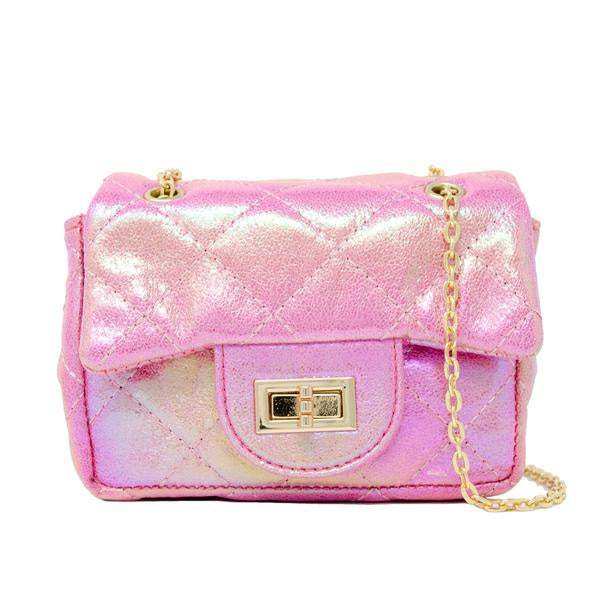 MINI PURSE PINK RAINBOW SHIMMER