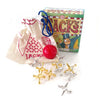 jacks, classic game, one bouncy red ball, 10 metal jacks, hours of fun, gaga for kids